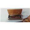 Image 3 : 3 WOOD GIFT BOXES; ONE PEN SET, ONE KNIFE SET AND EXTRA CASE