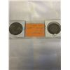 Image 2 : 2 GREAT BRITAIN COINS 1935 1/2 CROWN .500 SILVER GEORGE VI