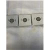 Image 2 : 3 CANADIAN SILVER DIMES 1946, 1947 (2 TYPES) .800 SILVER