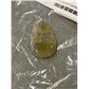 Image 2 : VINTAGE CARVED ICY BVRMESE JADE PENDANT, CRACK VISIBLE