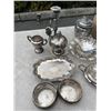 Image 2 : LOT OF STERLING AND PLATED SILVER SERVING DISHES, CANDLE HOLDERS AND MORE