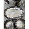 Image 3 : LOT OF STERLING AND PLATED SILVER SERVING DISHES, CANDLE HOLDERS AND MORE