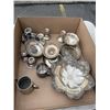 Image 7 : LOT OF STERLING AND PLATED SILVER SERVING DISHES, CANDLE HOLDERS AND MORE