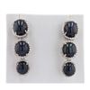 Image 1 : 43.81CTW SAPPHIRE & 1.88CTW DIA 14K GOLD EARRINGS