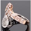 Image 2 : 14K TWO-TONE ROSE & WHITE GOLD DIAMOND HEART RING