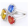 Image 1 : 6.95CTW SAPPHIRE & 0.38CTW DIAMOND 14K GOLD RING