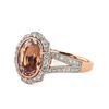 Image 2 : 3.40CT MORGANITE & 0.47CTW DIA 14K BI-GOLD RING