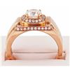 Image 1 : 1.28CT CENTER DIAMOND 14K ROSE GOLD RING (1.65CTW)