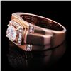 Image 2 : 1.28CT CENTER DIAMOND 14K ROSE GOLD RING (1.65CTW)