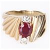 Image 1 : 14K GOLD RING W/ .75CT RUBY & .20CTW DIAMONDS