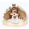 Image 3 : 14K GOLD RING W/ .75CT RUBY & .20CTW DIAMONDS