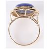 Image 3 : 14K YELLOW GOLD BLUE LAPIS LADIES RING