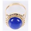 Image 4 : 14K YELLOW GOLD BLUE LAPIS LADIES RING