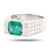 Image 2 : 2.32CT EMERALD & 1.38CT DIAMOND 18K GOLD RING