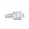 Image 3 : 18K WHITE GOLD 1.90 CENTER DIAMOND RING - 2.22CTW