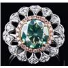 Image 1 : 18K GOLD 3.02CT GREY SI3 DIAMOND RING 3.70CTW