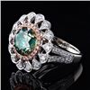 Image 2 : 18K GOLD 3.02CT GREY SI3 DIAMOND RING 3.70CTW