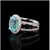 Image 2 : 18K WHITE GOLD RING 3.51CT TOURMALINE DIA RING