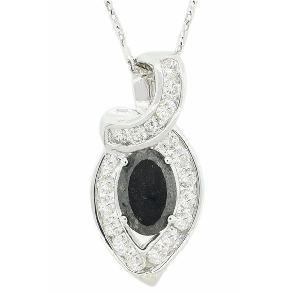 4.03CT BLACK & 1.31CTW DIAMOND 18K GOLD NECKLACE