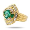 Image 2 : 1.02CTW EMERALD & 0.57CTW DIA 18K GOLD RING
