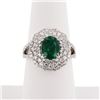 Image 4 : 1.64CT EMERALD & 1.05CTW DIAMOND PLATINUM RING