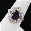 Image 1 : 2.67CT PINK KASHMIR SAPPHIRE & 0.44CTW DIA RING