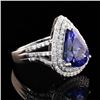 Image 2 : 4.32CT TANZANITE & 0.81CTW DIAMOND PLATINUM RING