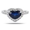 Image 1 : 2.84CT HEART SAPPHIRE & 0.43CTW DIA PLATINUM RING