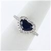 Image 3 : 2.84CT HEART SAPPHIRE & 0.43CTW DIA PLATINUM RING