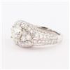 Image 2 : 1.04CT SI1 CENTER DIAMOND PLATINUM RING - 2.50CTW