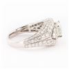 Image 3 : 1.04CT SI1 CENTER DIAMOND PLATINUM RING - 2.50CTW