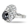 Image 2 : 5.19CT BLACK DIAMOND PLATINUM RING - 5.31 CTW
