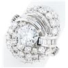 Image 1 : 1.51CT CENTER DIAMOND PLATINUM RING - 4.41CTW