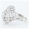 Image 3 : 1.51CT CENTER DIAMOND PLATINUM RING - 4.41CTW