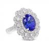 Image 3 : 3.76CT TANZANITE & 1.74CTW DIAMOND PLATINUM RING