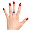 Image 4 : 3.76CT TANZANITE & 1.74CTW DIAMOND PLATINUM RING