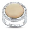 Image 1 : 8.79CT OPAL & 0.69CTW DIAMOND PLATINUM RING GIA