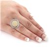Image 6 : 8.79CT OPAL & 0.69CTW DIAMOND PLATINUM RING GIA