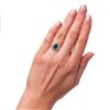 Image 3 : 4.33CT BLUE ZIRCON & 0.54CTW DIAMOND PLATINUM RING