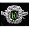 Image 1 : 1.22CT SAPPHIRE & 0.88CTW DIA PLATINUM RING GIA