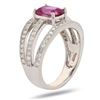 Image 3 : PLATINUM 1.72CT SAPPHIRE & 0.60CTW DIAMOND RING