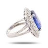 Image 3 : 10.82CT TANZANITE & 1.39CTW DIAMOND PLATINUM RING