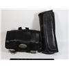 Image 1 : TWO LEATHER MOTORCYCLE SIDE BAGS