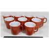 Image 1 : LOT OF CORNING PYREX MUGS BURNT ORANGE COLOR