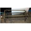 Image 1 : GLASS TOP COFFEE TABLE