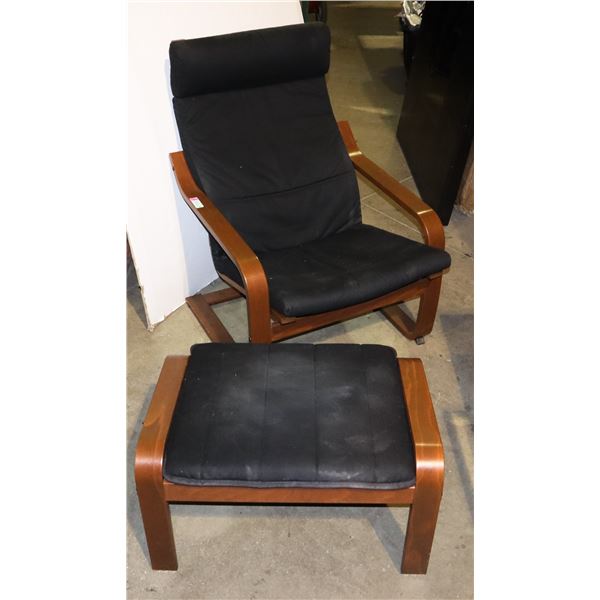 IKEA CHAIR AND OTTOMAN