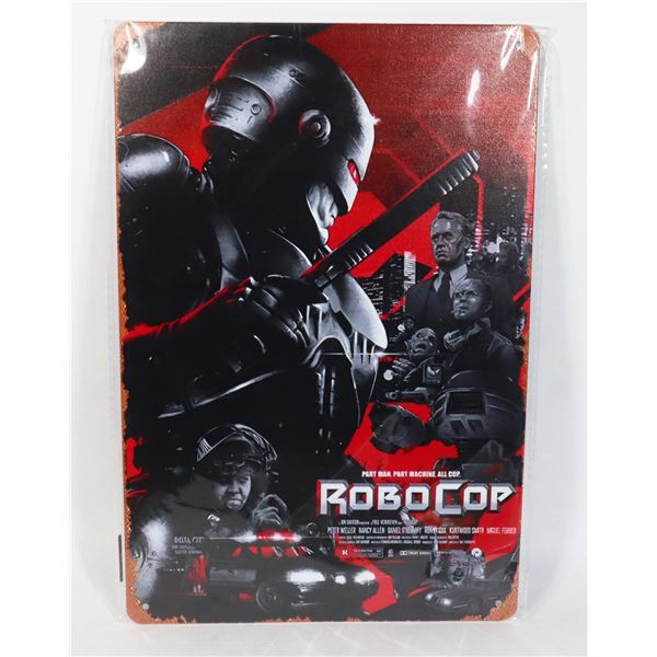 NEW 8" X 12" ROBOCOP THEME DECORATIVE METAL SIGN