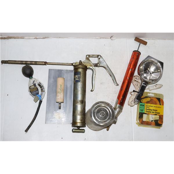 BOX OF ASSORTED TOOLS AND MORE INCLUDING