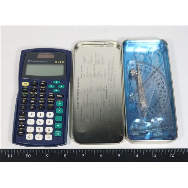 CALCULATOR AND RULER SET