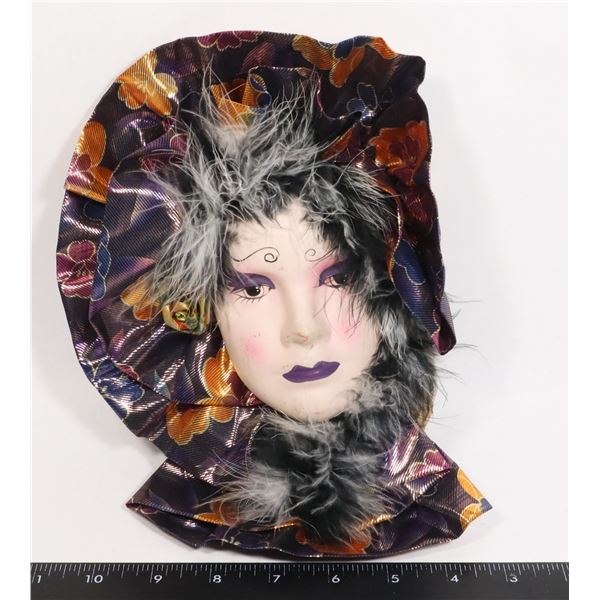 PORCELAIN WOMANS FACE WALL ART